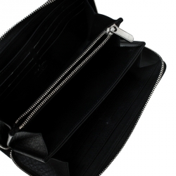 Louis Vuitton Black Monogram  Mahina Leather Zippy Wallet