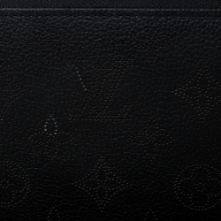 Louis Vuitton Black Monogram  Mahina Leather Zippy Wallet