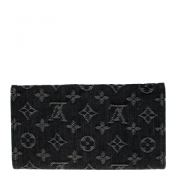 مملوكة مسبقًا محفظة لوي فيتون اميليا دنيم مونوغرامي سوداء