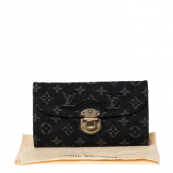 مملوكة مسبقًا محفظة لوي فيتون اميليا دنيم مونوغرامي سوداء