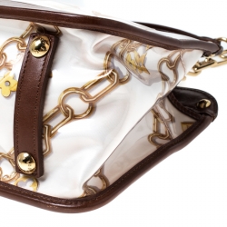 Pre Owned Louis Vuitton White Monogram Charms Limited Edition Cabas Bag
