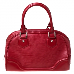 Pre Owned Louis Vuitton Rouge Epi Leather Montaigne PM Bag
