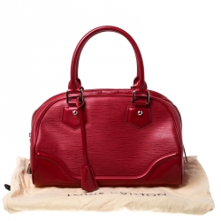 Pre Owned Louis Vuitton Rouge Epi Leather Montaigne PM Bag