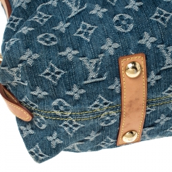Pre Owned حقيبة لوي فيتون نوي كابي دنيم مونوغرامي زرقاء GM