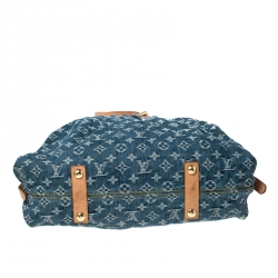 Pre Owned حقيبة لوي فيتون نوي كابي دنيم مونوغرامي زرقاء GM