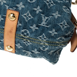 Pre Owned حقيبة لوي فيتون نوي كابي دنيم مونوغرامي زرقاء GM
