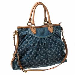 Pre Owned حقيبة لوي فيتون نوي كابي دنيم مونوغرامي زرقاء GM