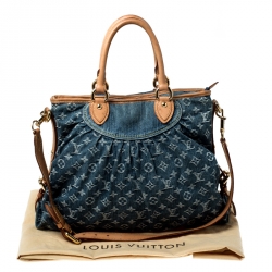 Pre Owned حقيبة لوي فيتون نوي كابي دنيم مونوغرامي زرقاء GM