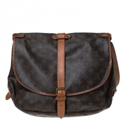 Pre Owned Louis Vuitton Monogram Canvas Saumur 35 Messenger Bag