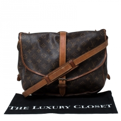 Pre Owned Louis Vuitton Monogram Canvas Saumur 35 Messenger Bag