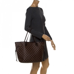 Louis Vuitton Damier Ebene Canvas Neverfull MM Bag