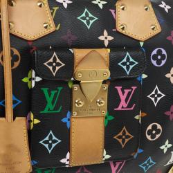 Pre Owned Louis Vuitton Black Multicolor Speedy 30