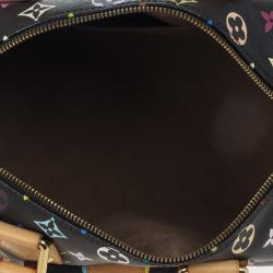 Pre Owned Louis Vuitton Black Multicolor Speedy 30