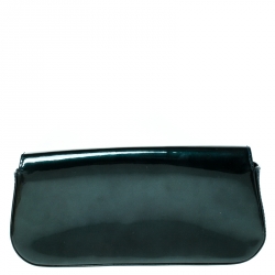 Pre Owned Louis Vuitton Vert Bronze Vernis Sobe Clutch
