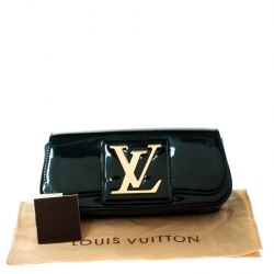 Pre Owned Louis Vuitton Vert Bronze Vernis Sobe Clutch