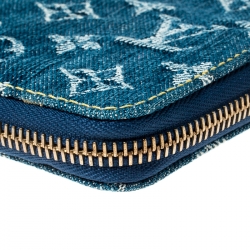 Louis Vuitton Blue Monogram Denim Small Zippy Wallet