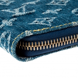 Louis Vuitton Blue Monogram Denim Small Zippy Wallet