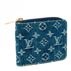 Louis Vuitton Blue Monogram Denim Small Zippy Wallet