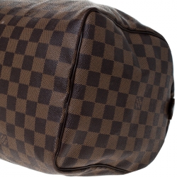 Pre Owned Louis Vuitton Damier Ebene Canvas Speedy 35 Bag
