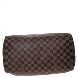 Pre Owned Louis Vuitton Damier Ebene Canvas Speedy 35 Bag