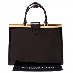Pre Owned Louis Vuitton Amarante Monogram Vernis Deesse GM Bag