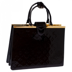 Pre Owned Louis Vuitton Amarante Monogram Vernis Deesse GM Bag