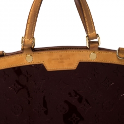 Pre Owned Louis Vuitton Amarante Monogram Vernis Brea MM Bag