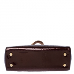 Pre Owned Louis Vuitton Amarante Monogram Vernis Brea MM Bag