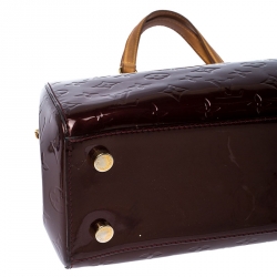 Pre Owned Louis Vuitton Amarante Monogram Vernis Brea MM Bag