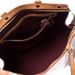 Pre Owned Louis Vuitton Amarante Monogram Vernis Brea MM Bag