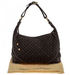 Pre Owned Louis Vuitton Fusain Monogram Mini Lin Manon MM Bag