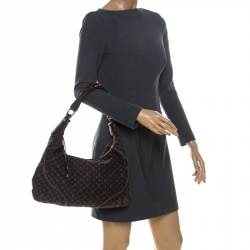 Pre Owned Louis Vuitton Fusain Monogram Mini Lin Manon MM Bag