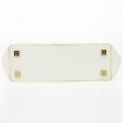 Pre Owned  Louis Vuitton White Suhali Leather L´impetueux Bag