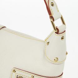 Pre Owned  Louis Vuitton White Suhali Leather L´impetueux Bag
