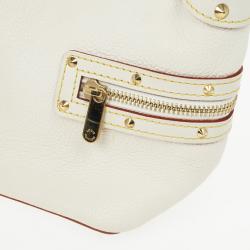Pre Owned  Louis Vuitton White Suhali Leather L´impetueux Bag