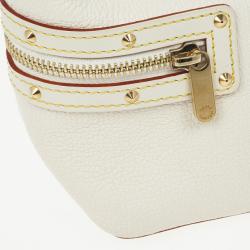 Pre Owned  Louis Vuitton White Suhali Leather L´impetueux Bag