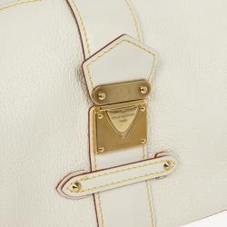 Pre Owned  Louis Vuitton White Suhali Leather L´impetueux Bag