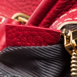 Pre Owned Louis Vuitton Red Tobago Leather Carryall Duffel Bag