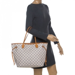 Louis Vuitton Damier Azur Canvas Neverfull MM Bag