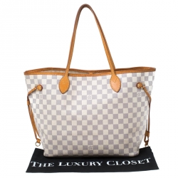 Louis Vuitton Damier Azur Canvas Neverfull MM Bag