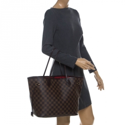 Louis Vuitton Damier Ebene Canvas Neverfull MM Bag