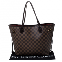 Louis Vuitton Damier Ebene Canvas Neverfull MM Bag