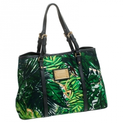 Pre Owned Louis Vuitton Green Limited Edition Canvas Escale Ailleurs Cabas PM Bag