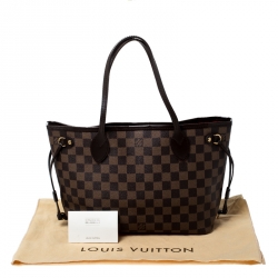 Louis Vuitton Damier Ebene Canvas Neverfull PM Bag