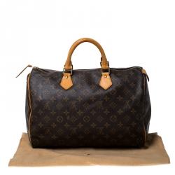Pre Owned Louis Vuitton Monogram Canvas Speedy 35 Bag 