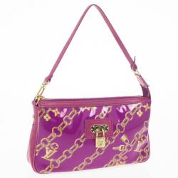 Pre Owned Louis Vuitton Limited Edition Fuchsia Monogram Charms Pochette Bag