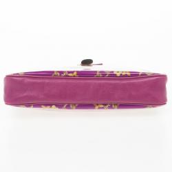 Pre Owned Louis Vuitton Limited Edition Fuchsia Monogram Charms Pochette Bag