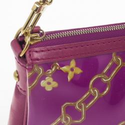 Pre Owned Louis Vuitton Limited Edition Fuchsia Monogram Charms Pochette Bag