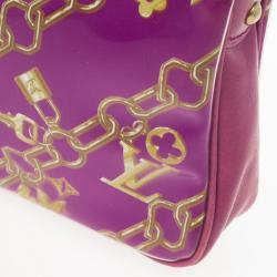 Pre Owned Louis Vuitton Limited Edition Fuchsia Monogram Charms Pochette Bag