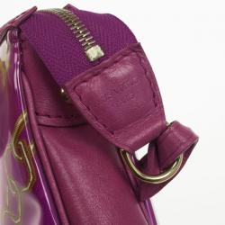 Pre Owned Louis Vuitton Limited Edition Fuchsia Monogram Charms Pochette Bag